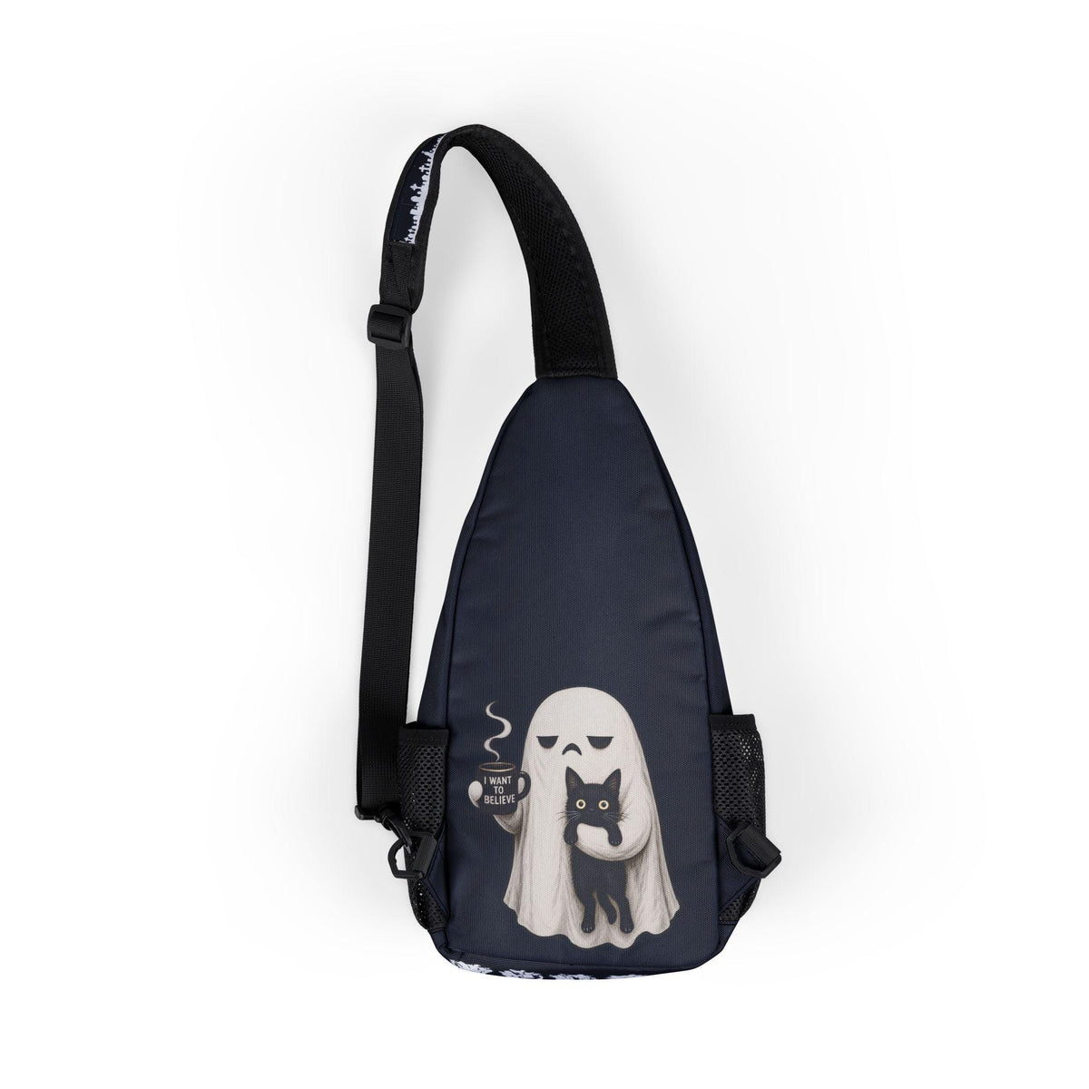 Denver Ghost Hunters Ghost Cat Illustration Chest Bag | Sling Pack