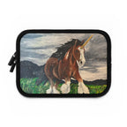 Fantasy Unicorn Draft Horse Laptop Sleeve, Magical Neoprene Case (Water-Resistant)