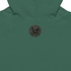 Norse Dragon Zip-Up Hoodie, Stained Glass Twin Serpents, Viking Fleece Jacket