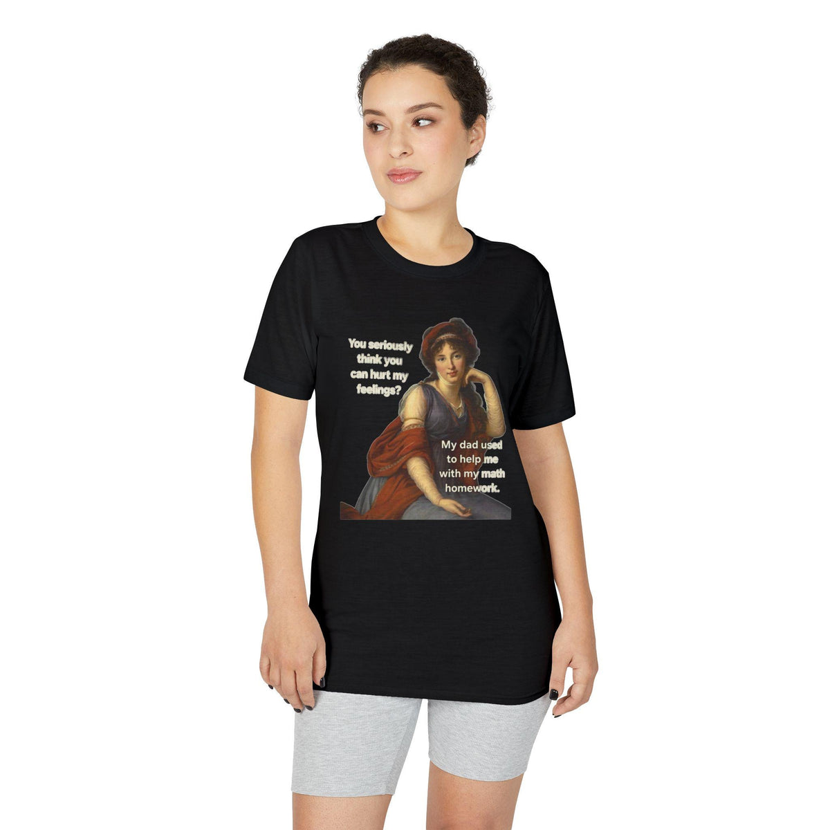 Funny Math Homework T-Shirt, Classical Painting Meme Tee, Sarcastic Gag Gift