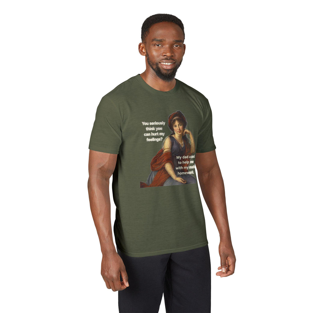 Funny Math Homework T-Shirt, Classical Painting Meme Tee, Sarcastic Gag Gift