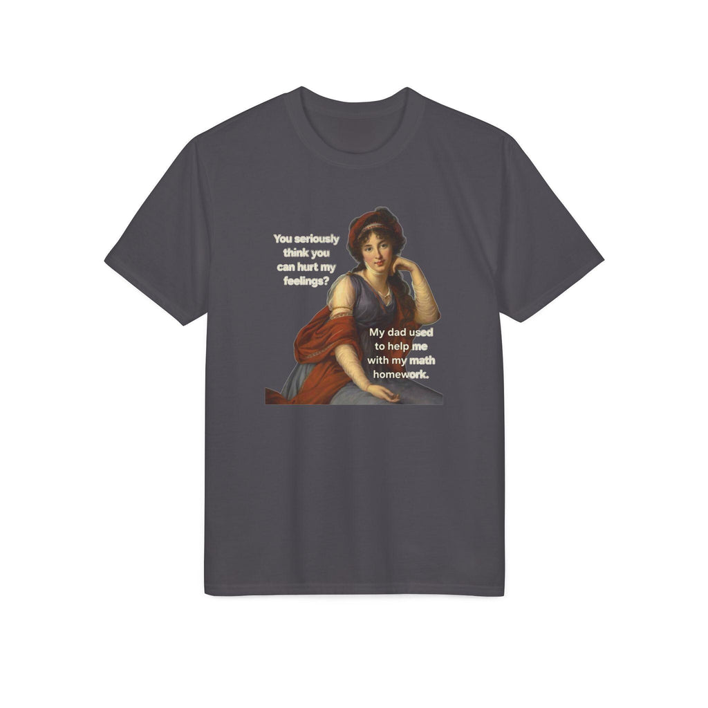 Funny Math Homework T-Shirt, Classical Painting Meme Tee, Sarcastic Gag Gift