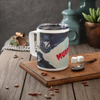 Murder of Crows Insulated Coffee Mug 10oz, Crow Art Travel Tumbler, Gothic Raven Gift for Corvid Lover, Dark Academia Cup
