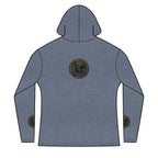 Three Ravens Norse Hoodie, Viking Knotwork, Runic Split V-Neck Top (Tri-Blend)