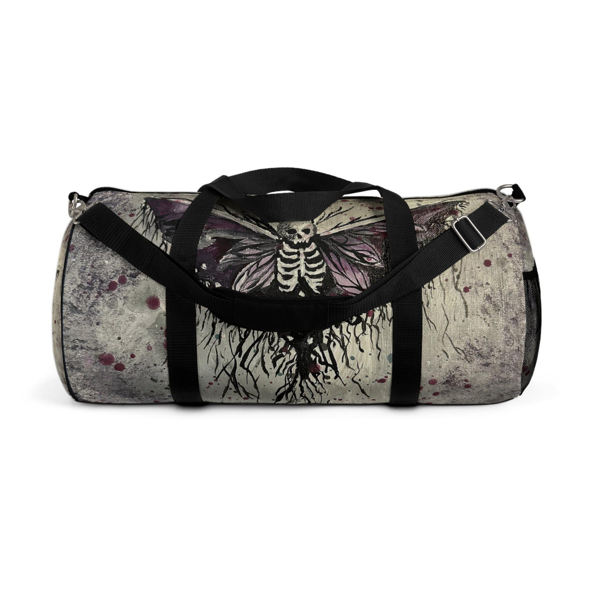 Death Moth Duffel Bag, Gothic Skeleton Moth Gym Bag, Dark Academia Travel Weekender Holdall, Witchy Gift for Her