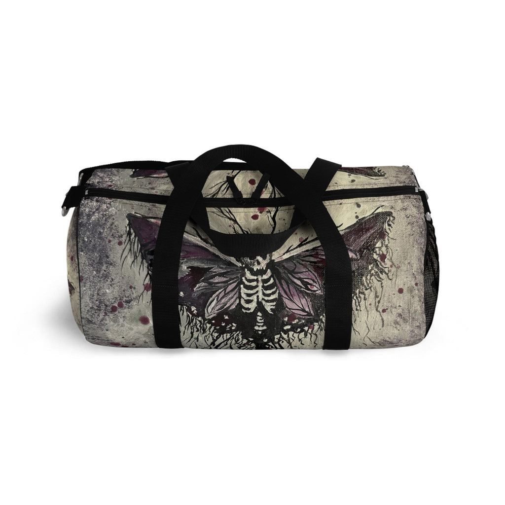 Death Moth Duffel Bag, Gothic Skeleton Moth Gym Bag, Dark Academia Travel Weekender Holdall, Witchy Gift for Her