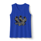 Three Ravens Norse Knotwork Tank Top, Moisture Wicking Gym Tee (Viking Design)