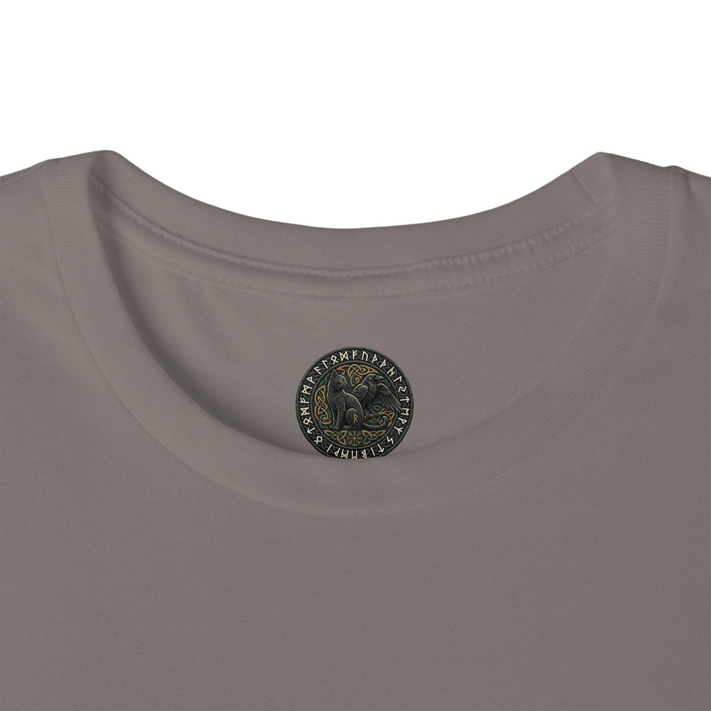 Vegvisir Raven T-Shirt, Norse Runic Compass, Viking Forest Crow Tee