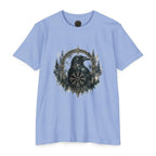 Vegvisir Raven T-Shirt, Norse Runic Compass, Viking Forest Crow Tee