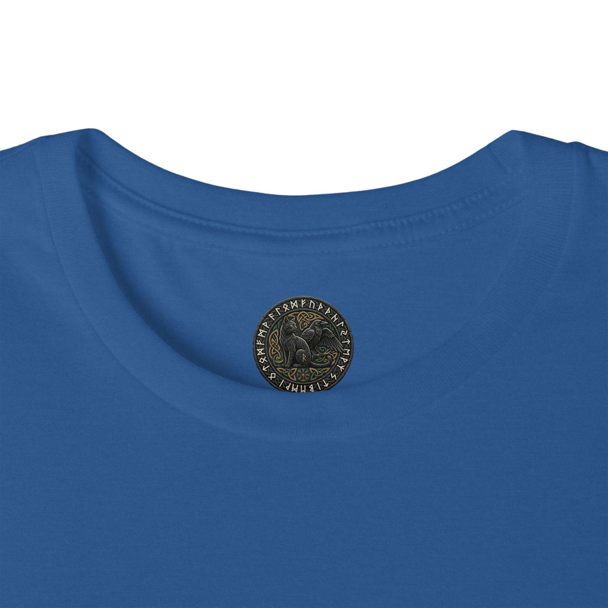 Vegvisir Raven T-Shirt, Norse Runic Compass, Viking Forest Crow Tee