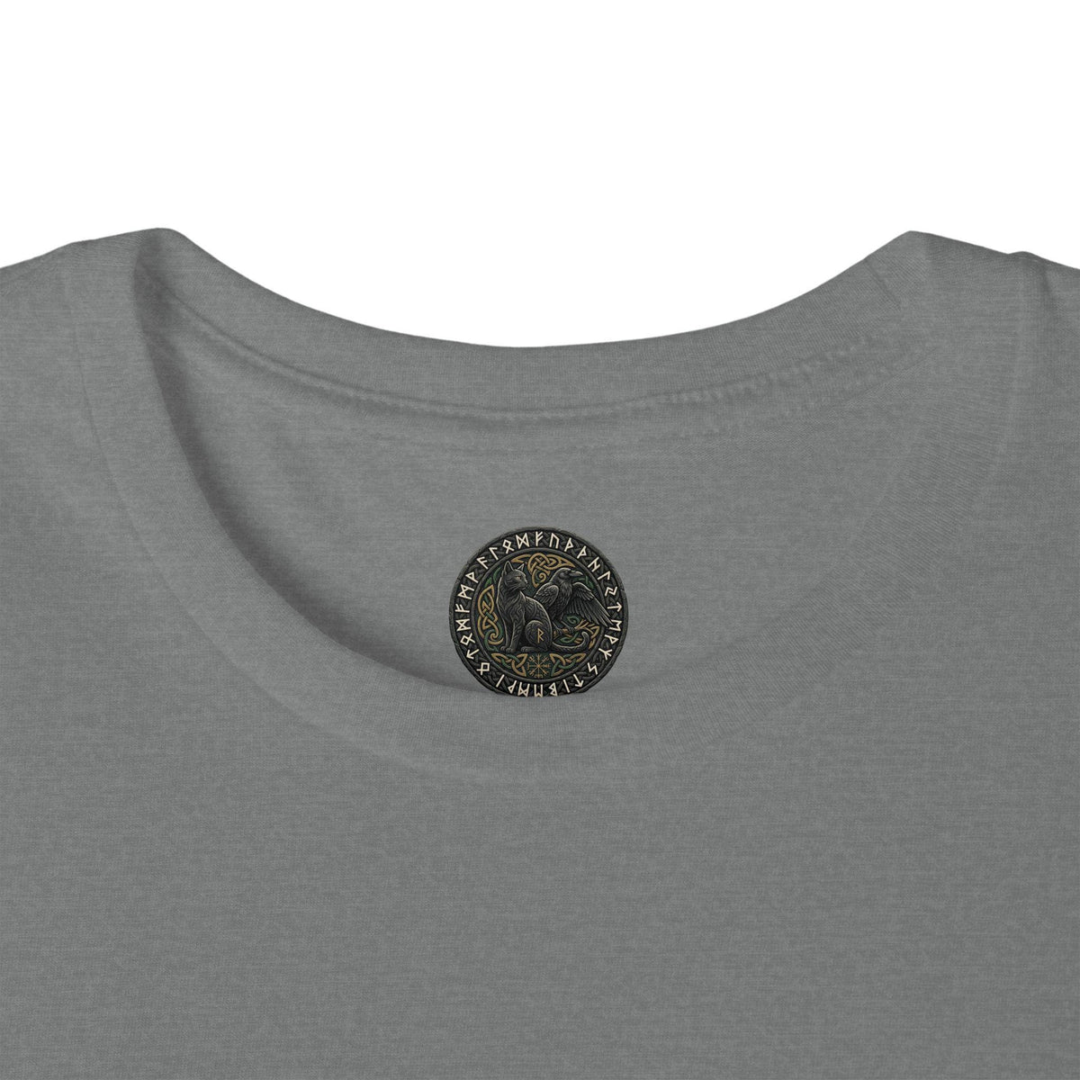 Vegvisir Raven T-Shirt, Norse Runic Compass, Viking Forest Crow Tee