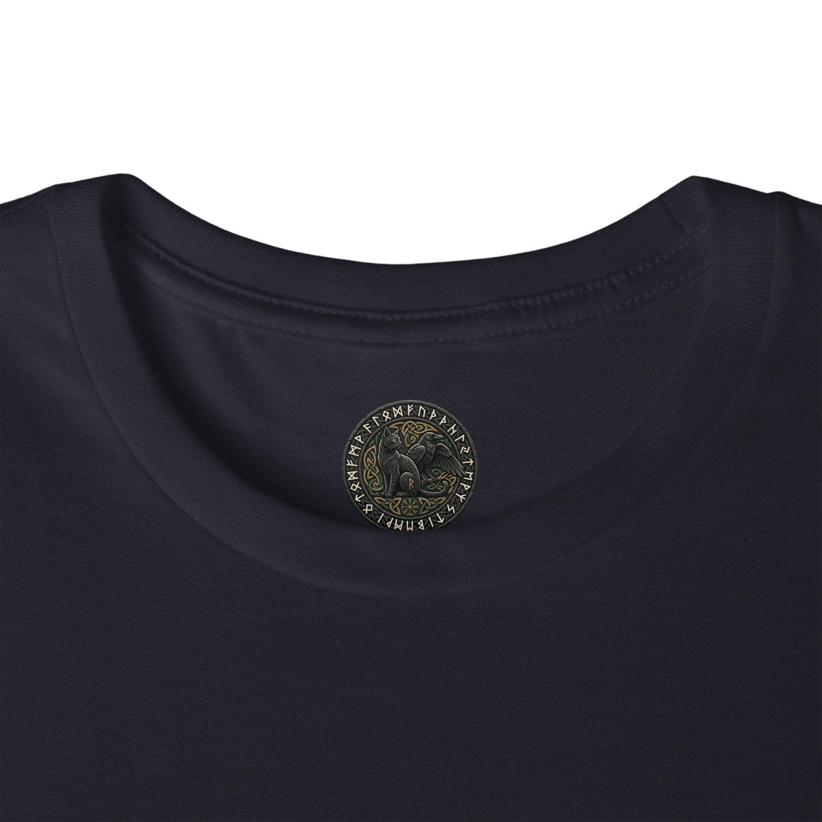 Vegvisir Raven T-Shirt, Norse Runic Compass, Viking Forest Crow Tee