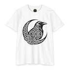 Celtic Knotwork Raven Moon T-Shirt, Norse Pagan Apparel, Witchy Corvid Gift