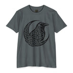 Celtic Knotwork Raven Moon T-Shirt, Norse Pagan Apparel, Witchy Corvid Gift