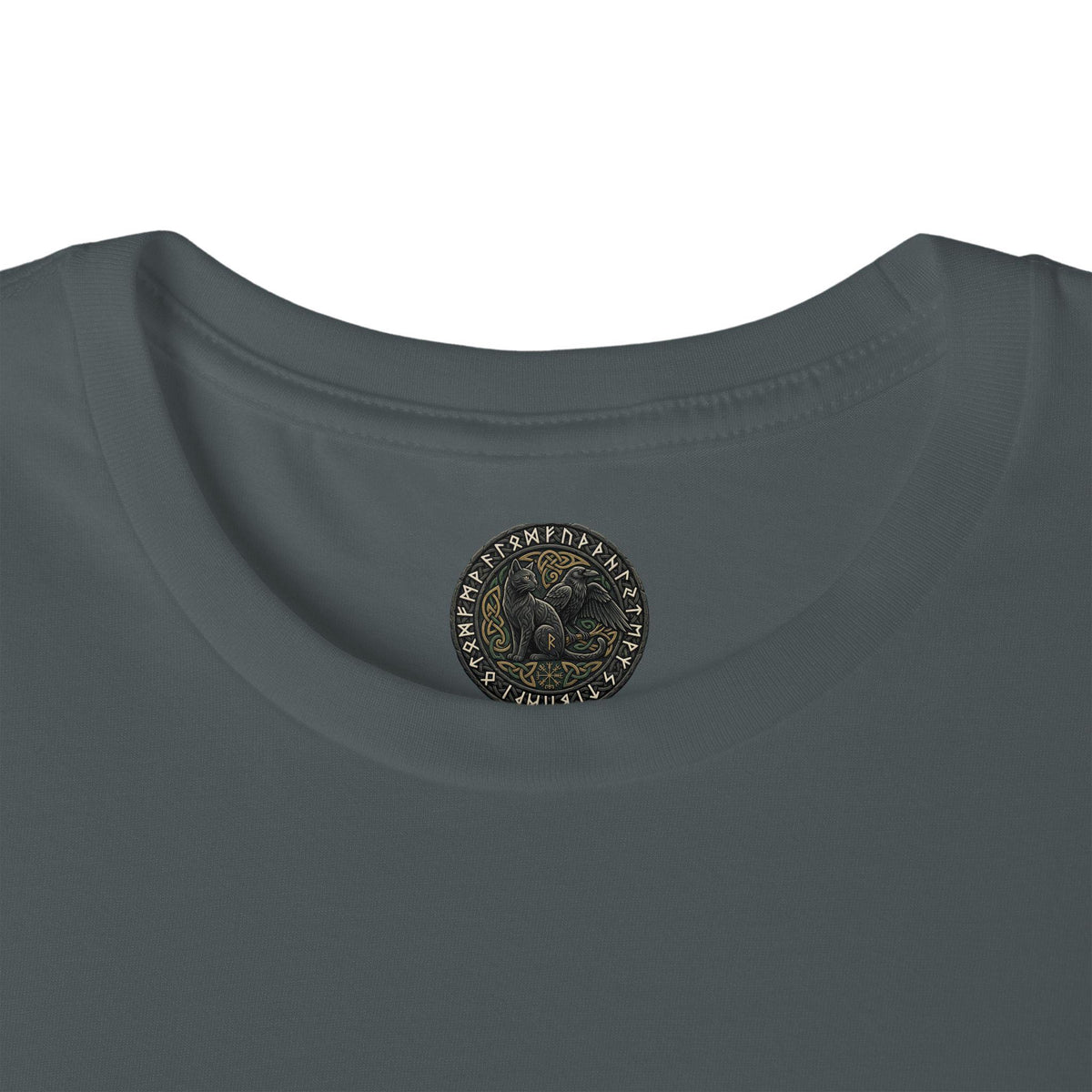 Celtic Knotwork Raven Moon T-Shirt, Norse Pagan Apparel, Witchy Corvid Gift