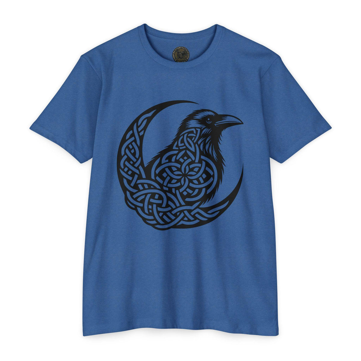 Celtic Knotwork Raven Moon T-Shirt, Norse Pagan Apparel, Witchy Corvid Gift