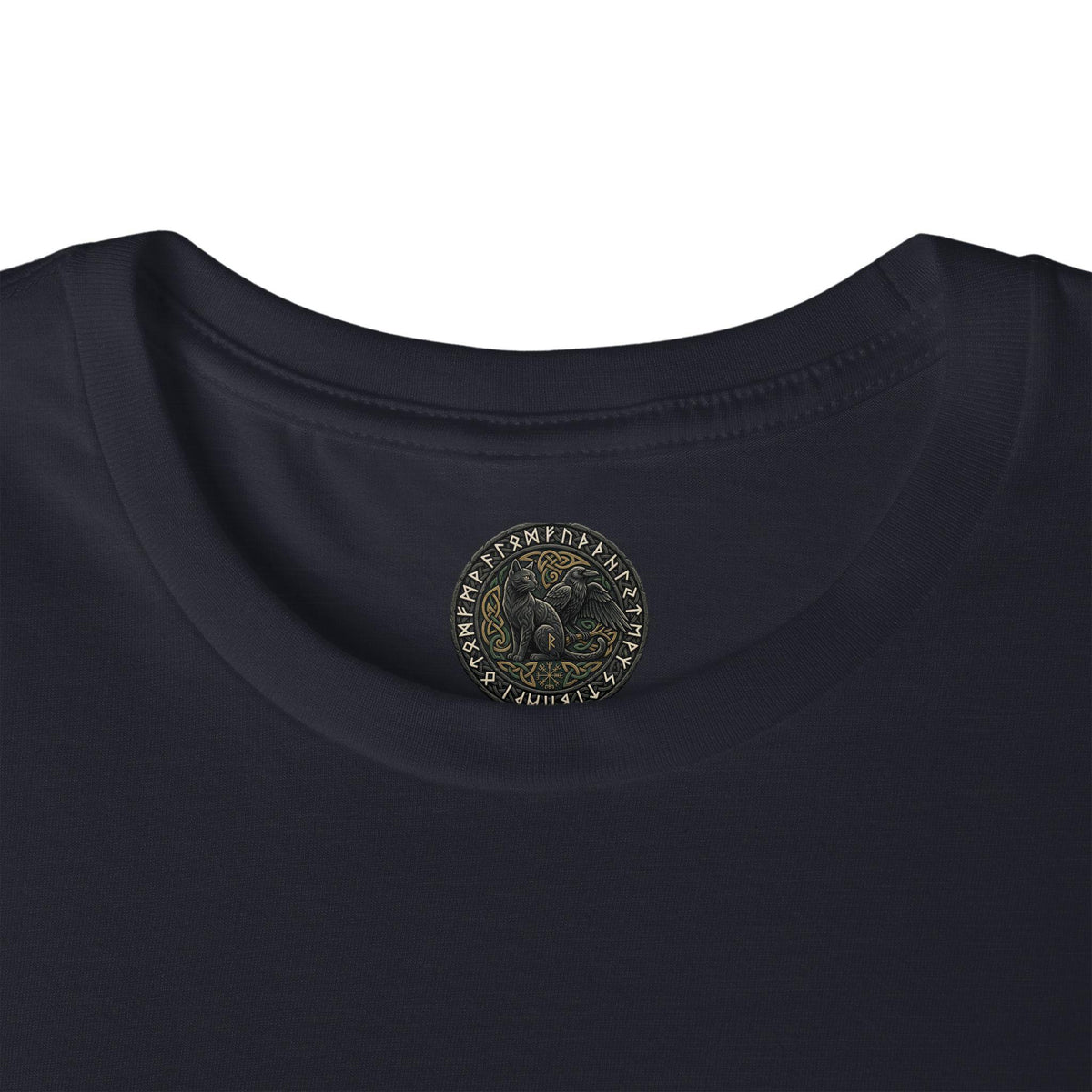 Celtic Knotwork Raven Moon T-Shirt, Norse Pagan Apparel, Witchy Corvid Gift