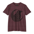 Celtic Knotwork Raven Moon T-Shirt, Norse Pagan Apparel, Witchy Corvid Gift