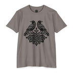 Huginn Muninn Ravens Norse Knotwork Tee, Viking Odin Gift (Cotton Blend)