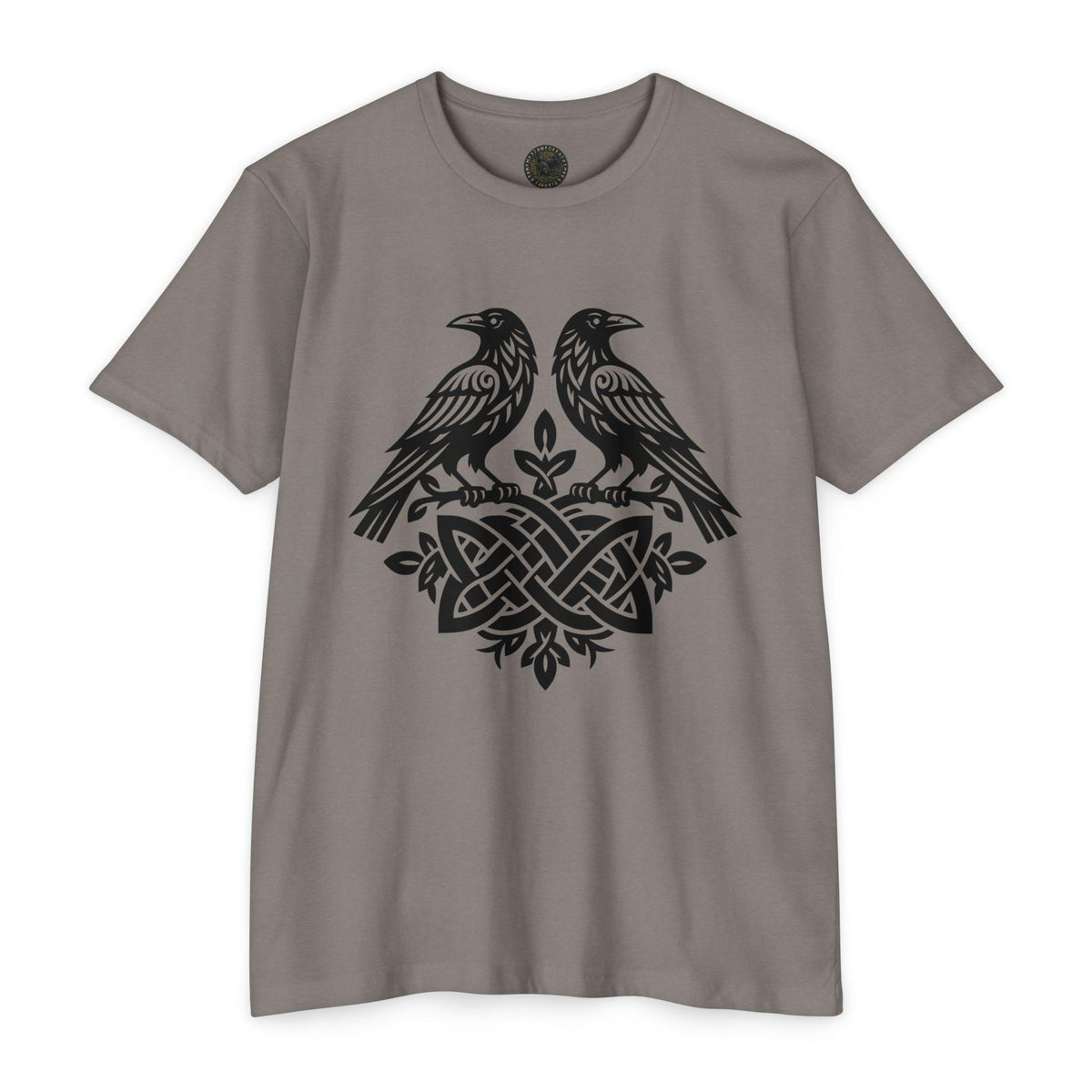Huginn Muninn Ravens Norse Knotwork Tee, Viking Odin Gift (Cotton Blend)