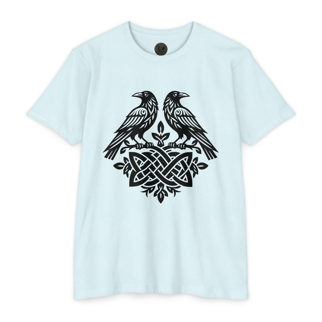 Huginn Muninn Ravens Norse Knotwork Tee, Viking Odin Gift (Cotton Blend)