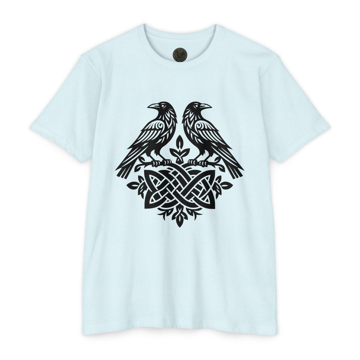 Huginn Muninn Ravens Norse Knotwork Tee, Viking Odin Gift (Cotton Blend)