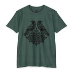 Huginn Muninn Ravens Norse Knotwork Tee, Viking Odin Gift (Cotton Blend)