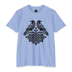 Huginn Muninn Ravens Norse Knotwork Tee, Viking Odin Gift (Cotton Blend)