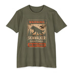 Skinwalker Warning Sign T-Shirt, Cryptid Sighting Tee, Horror Gift for Him