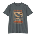 Skinwalker Warning Sign T-Shirt, Cryptid Sighting Tee, Horror Gift for Him
