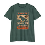 Skinwalker Warning Sign T-Shirt, Cryptid Sighting Tee, Horror Gift for Him