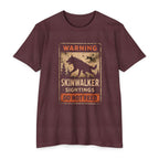 Skinwalker Warning Sign T-Shirt, Cryptid Sighting Tee, Horror Gift for Him