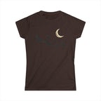 Raven Flock Crescent Moon Women's Tee, Gothic Celestial Bird Shirt