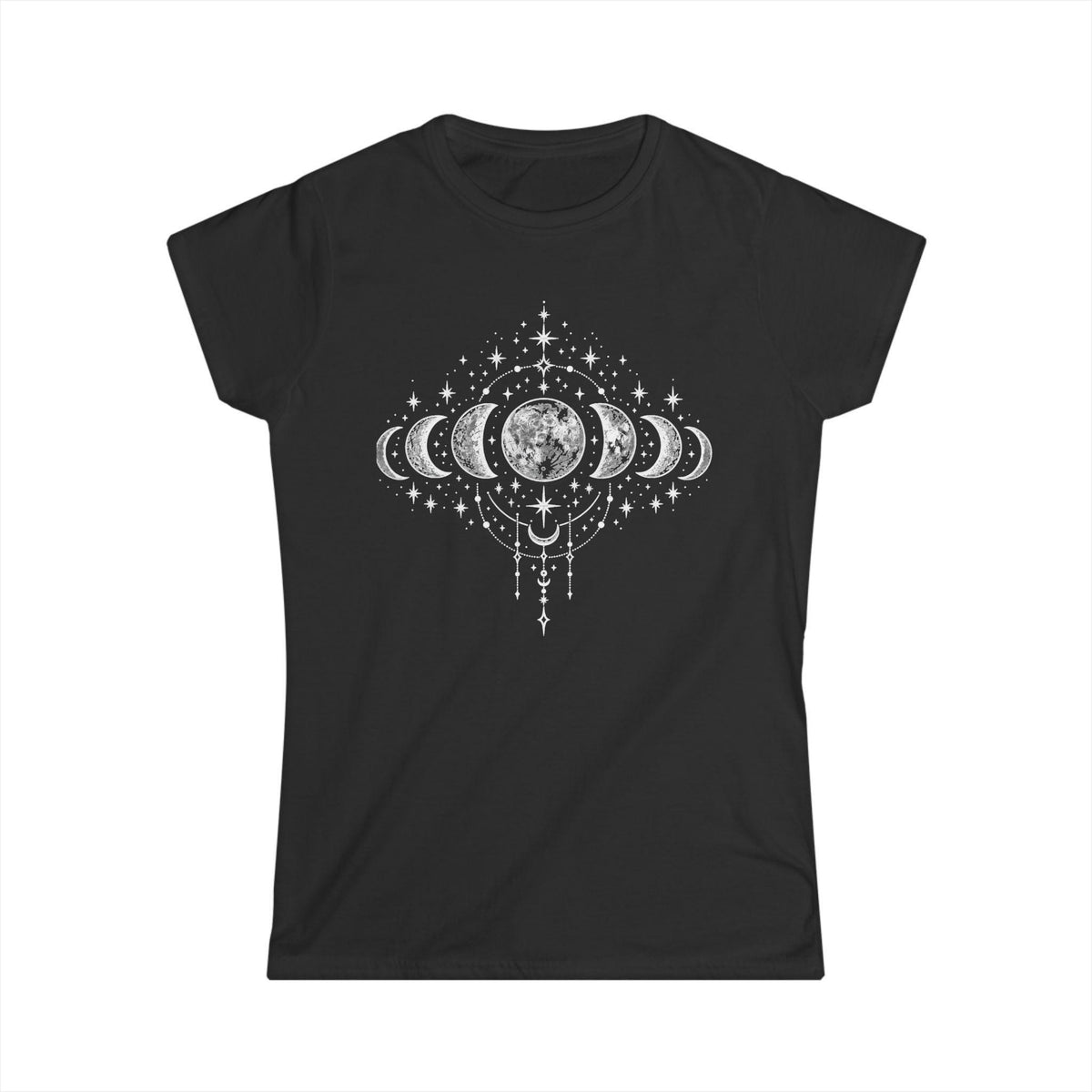 Women's Moon Phases T-Shirt, Celestial Astrology Tee, Boho Witchy Gift