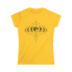 Women's Moon Phases T-Shirt, Celestial Astrology Tee, Boho Witchy Gift