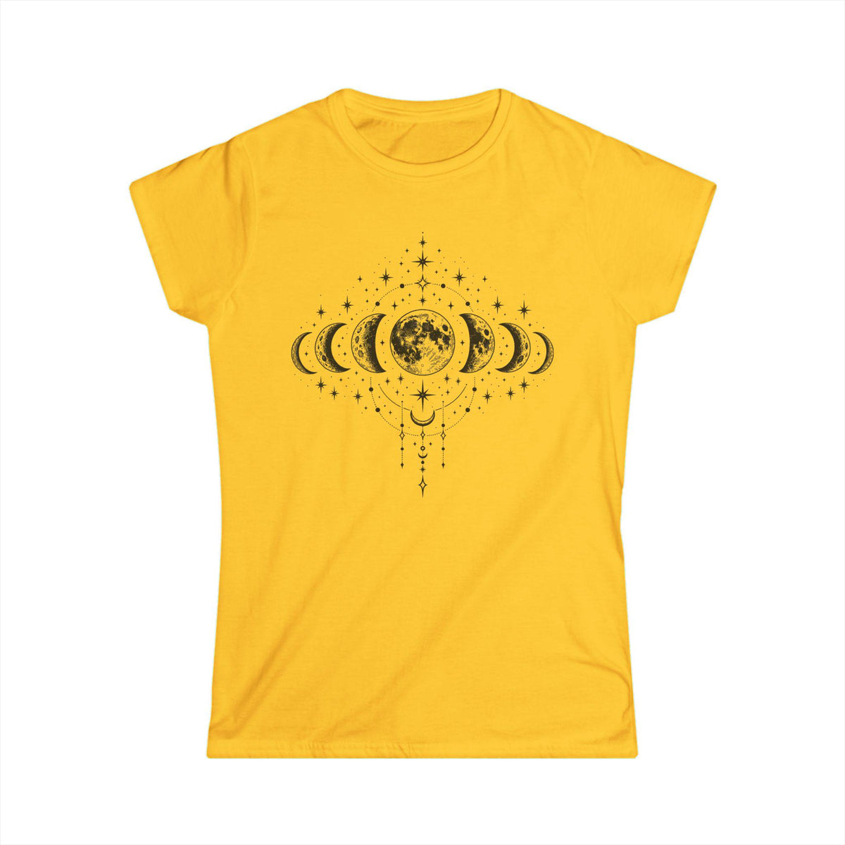 Women's Moon Phases T-Shirt, Celestial Astrology Tee, Boho Witchy Gift