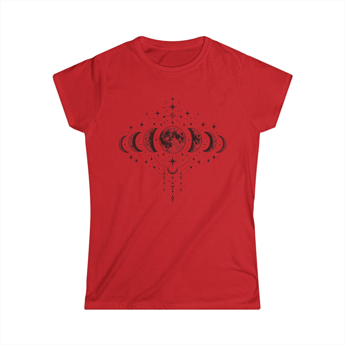 Women's Moon Phases T-Shirt, Celestial Astrology Tee, Boho Witchy Gift
