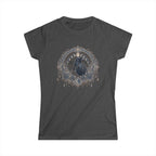 Raven Moon Goddess Tee, Ornate Celestial Crow Shirt, Gothic Witchy Gift