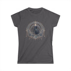Raven Moon Goddess Tee, Ornate Celestial Crow Shirt, Gothic Witchy Gift