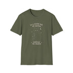 Embrace the Shadow Black Cat Tee, Witchy Moon Design, Dark Academia Gift