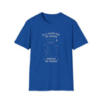 Embrace the Shadow Black Cat Tee, Witchy Moon Design, Dark Academia Gift