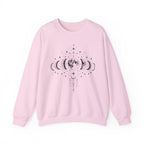 Moon Phases Crewneck Sweatshirt, Celestial Lunar Cycle, Witchy Astrology Jumper