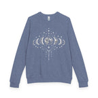 Moon Phases Raglan Sweatshirt, Celestial Lunar Cycle Crewneck, Witchy Astrology Pullover