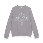 Moon Phases Raglan Sweatshirt, Celestial Lunar Cycle Crewneck, Witchy Astrology Pullover