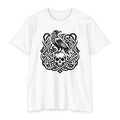 Norse Knotwork Raven Skull T-Shirt, Gothic Viking Apparel, Dark Academia Gift