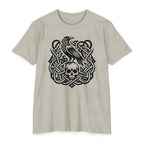 Norse Knotwork Raven Skull T-Shirt, Gothic Viking Apparel, Dark Academia Gift