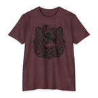 Norse Knotwork Raven Skull T-Shirt, Gothic Viking Apparel, Dark Academia Gift