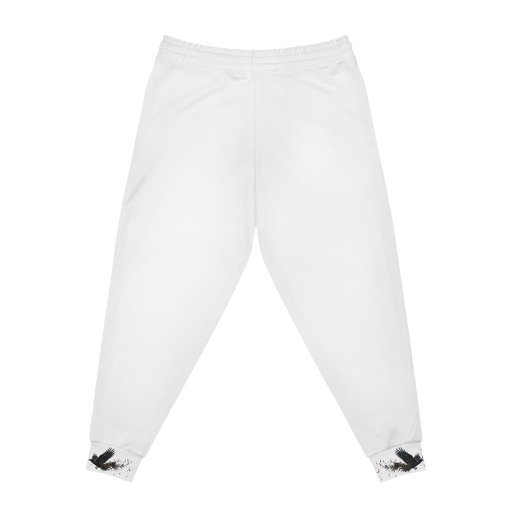 Celestial Raven Joggers, All-Over Print Crow Moon Sweatpants, Gothic Athletic Wear