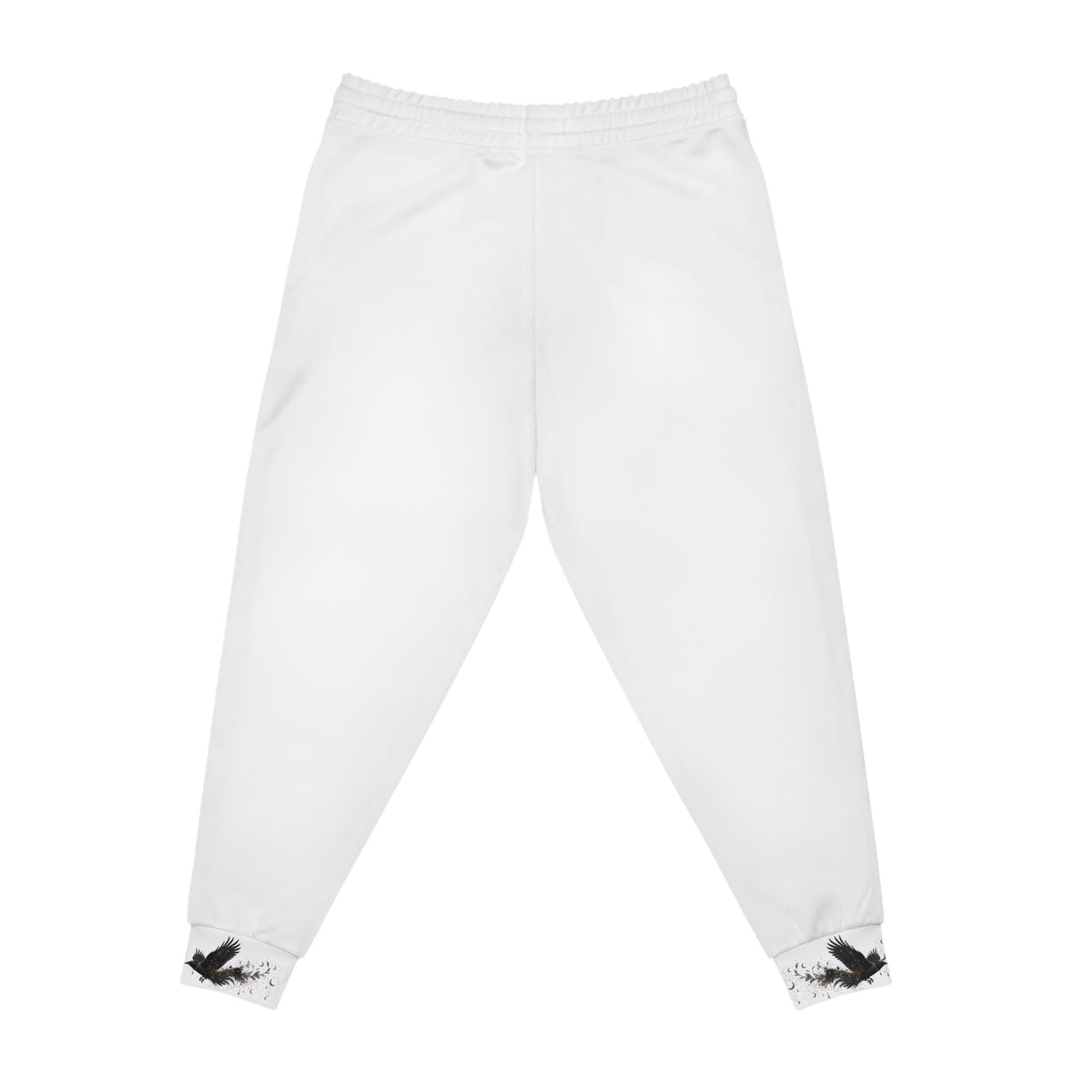 Celestial Raven Joggers, All-Over Print Crow Moon Sweatpants, Gothic Athletic Wear