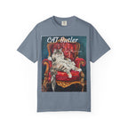 Cat Butler illustration T-shirt | Regal Cat on Throne, Vintage Pet Art